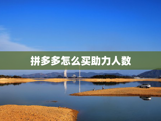 拼多多怎么买助力人数