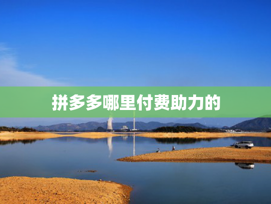 拼多多哪里付费助力的