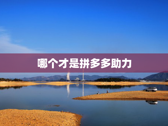 哪个才是拼多多助力