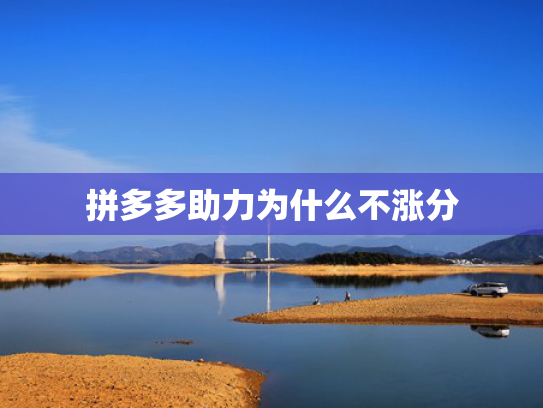 拼多多助力为什么不涨分