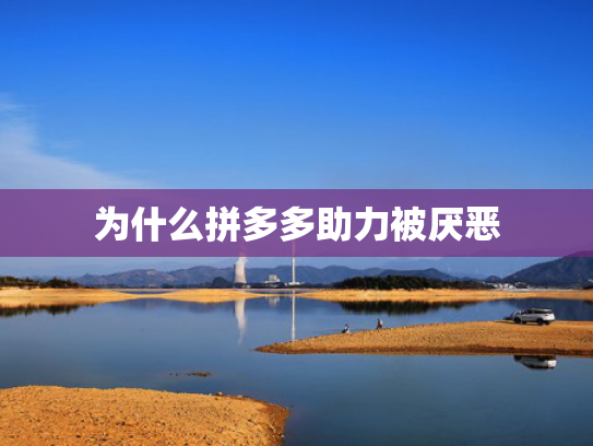 为什么拼多多助力被厌恶